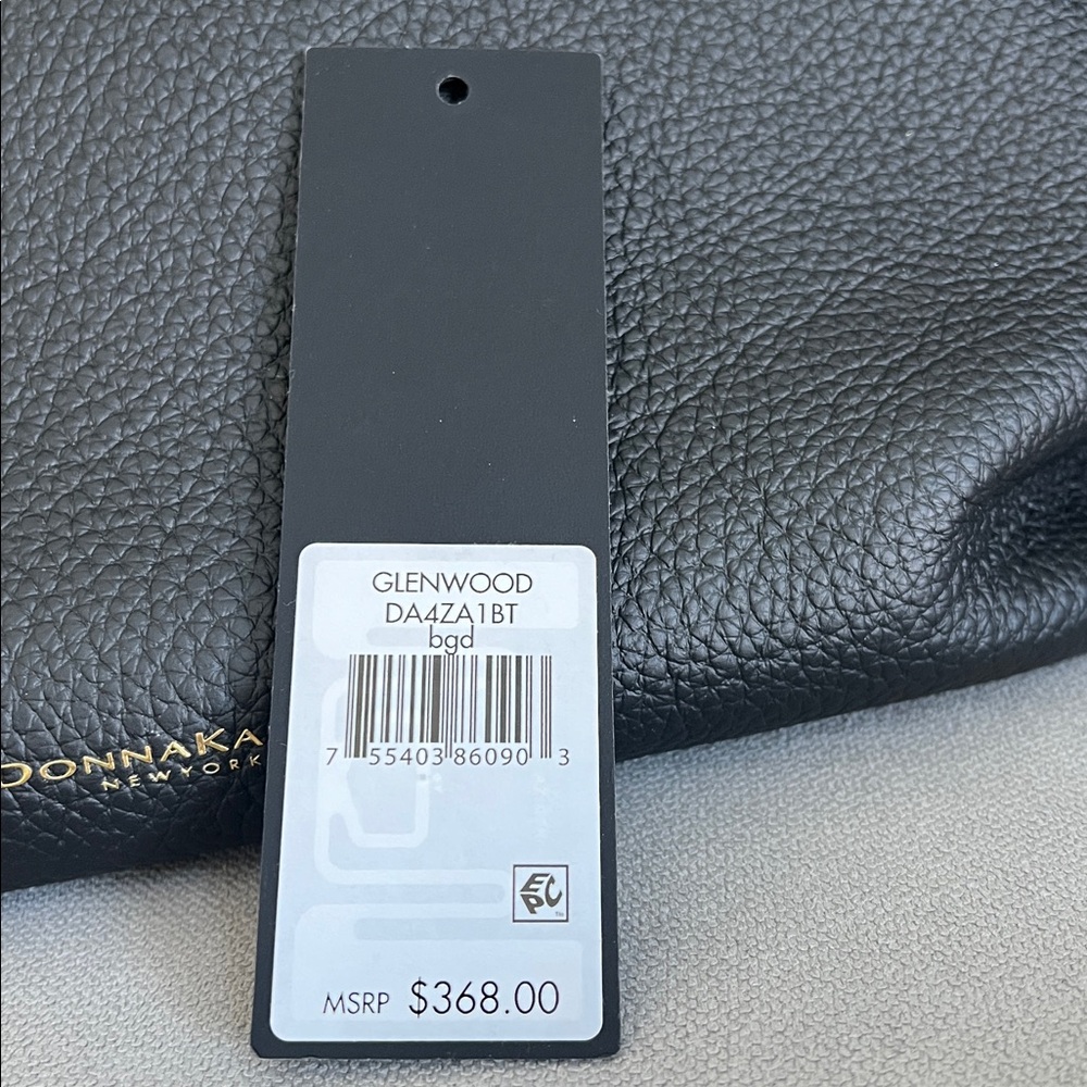 Donna Karan New York Glenwood Leather Shoulder Black handbag with Tassel Detail - Picture 8 of 16